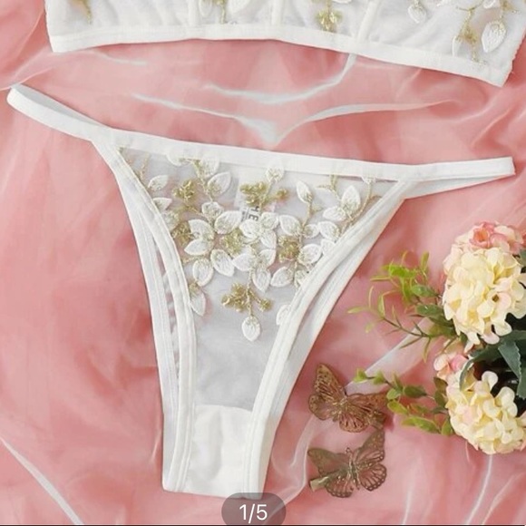 COPY - 4/$13🚨 floral mesh thong - Picture 2 of 4
